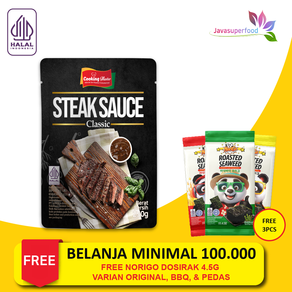 

Cooking Master/ Steak Sauce/ Saus Steak/ Sauce Steak Halal 250g