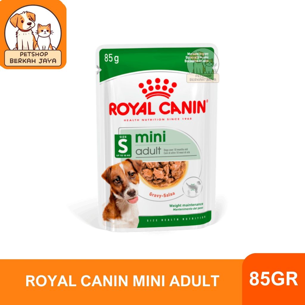 ROYAL CANIN MINI ADULT POUCH 85gr Makanan Anjing RC Dewasa Wet Dog Food Gravy Murah Dogfood Pencerna