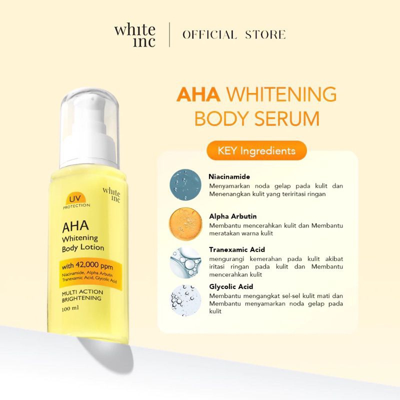 Body Lotion WHITE INC AHA BHA PHA 100ml