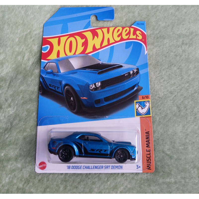 Hot Wheels Dodge Challenger SRT Demon Biru