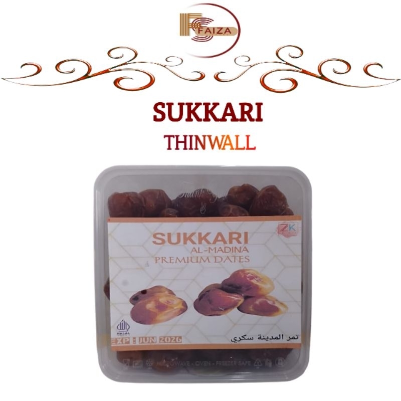 

Kurma Sukari Thinwall 1 Kg Premium Dates
