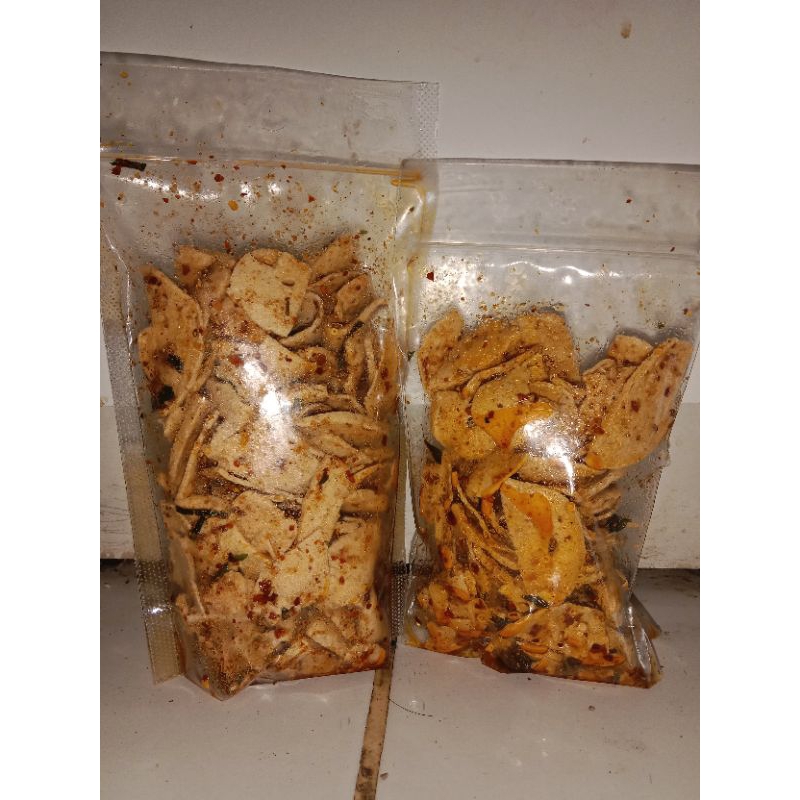 

Basreng kriuk pedas daun jeruk