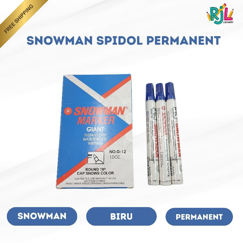 

Snowman Spidol Permanent | Biru | Permanent