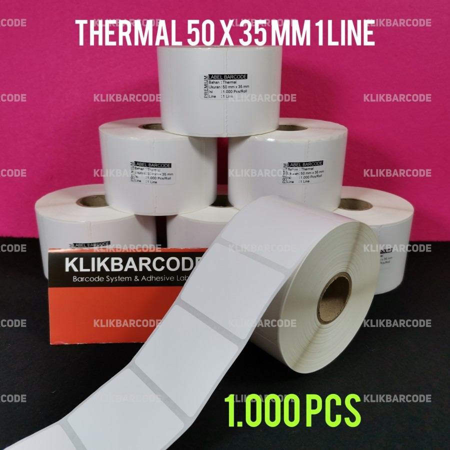 

PREMIUM LABEL BARCODE THERMAL 50 X 35 MM - 50x35 mm 1 Line Isi 1.000 Label [ HOTDEAL ]