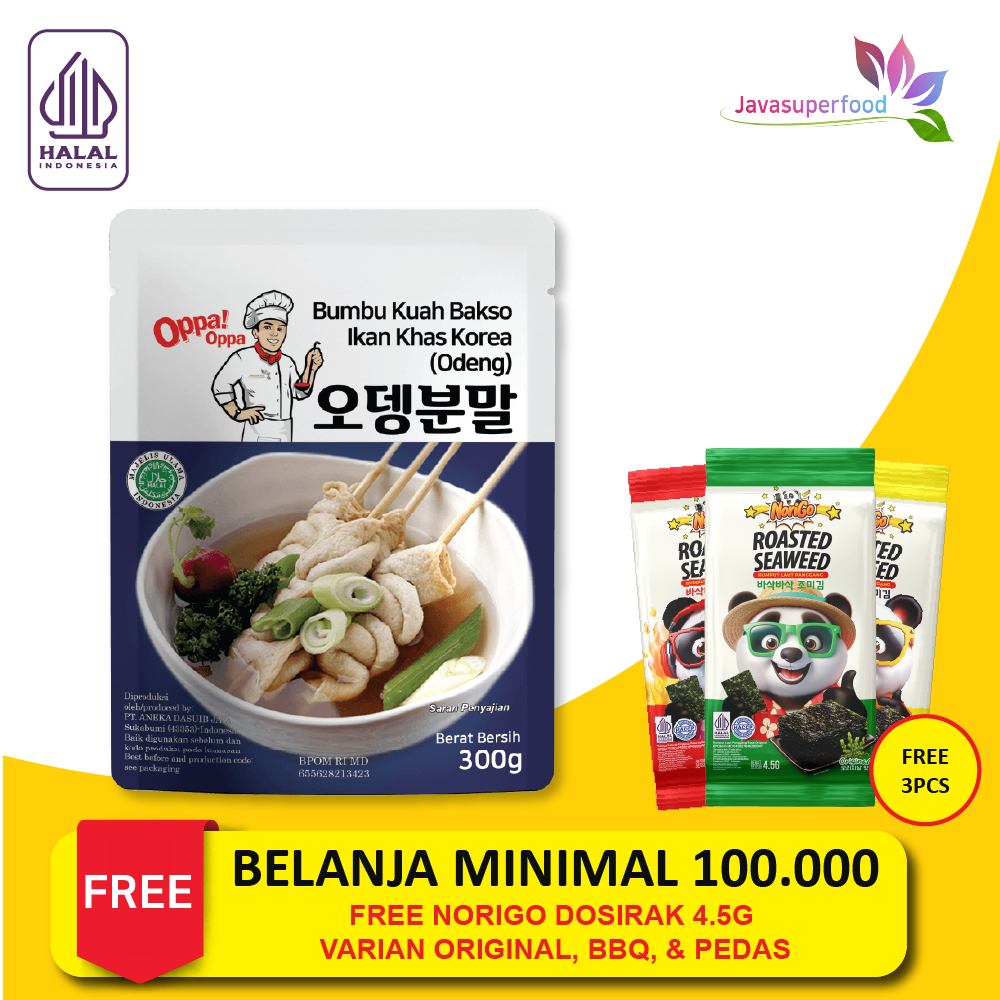 

(Halal) [OPPA-OPPA] Bumbu Saus kuah Soup Oden Odeng Eomuk Fish Cake Bakso javasuperfood 300g