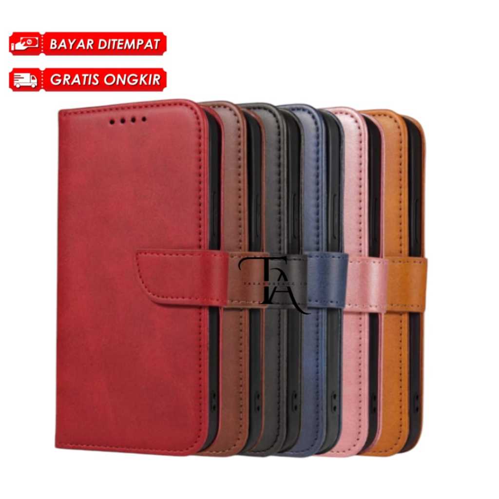 Samsung J1 Ace J2 J3 J4 J4+ J5 J6 J6+ J7 J7+ J8 Grand Prime Duo Pro Plus flip case dompet kulit casi