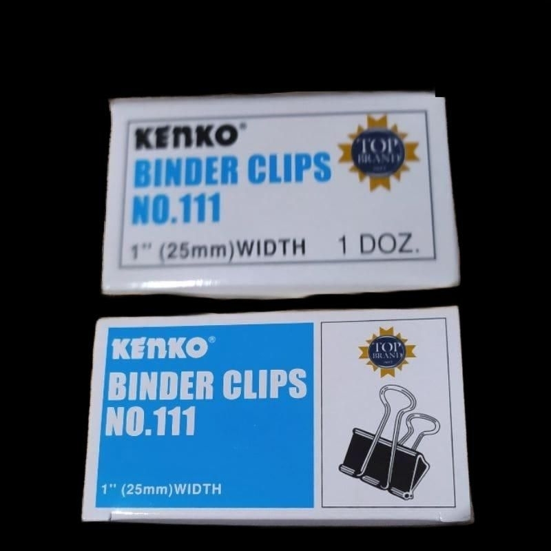 

Binder Clip Kenko No 111 isi 12 pcs - Klip Penjepit Kertas File 1 Box