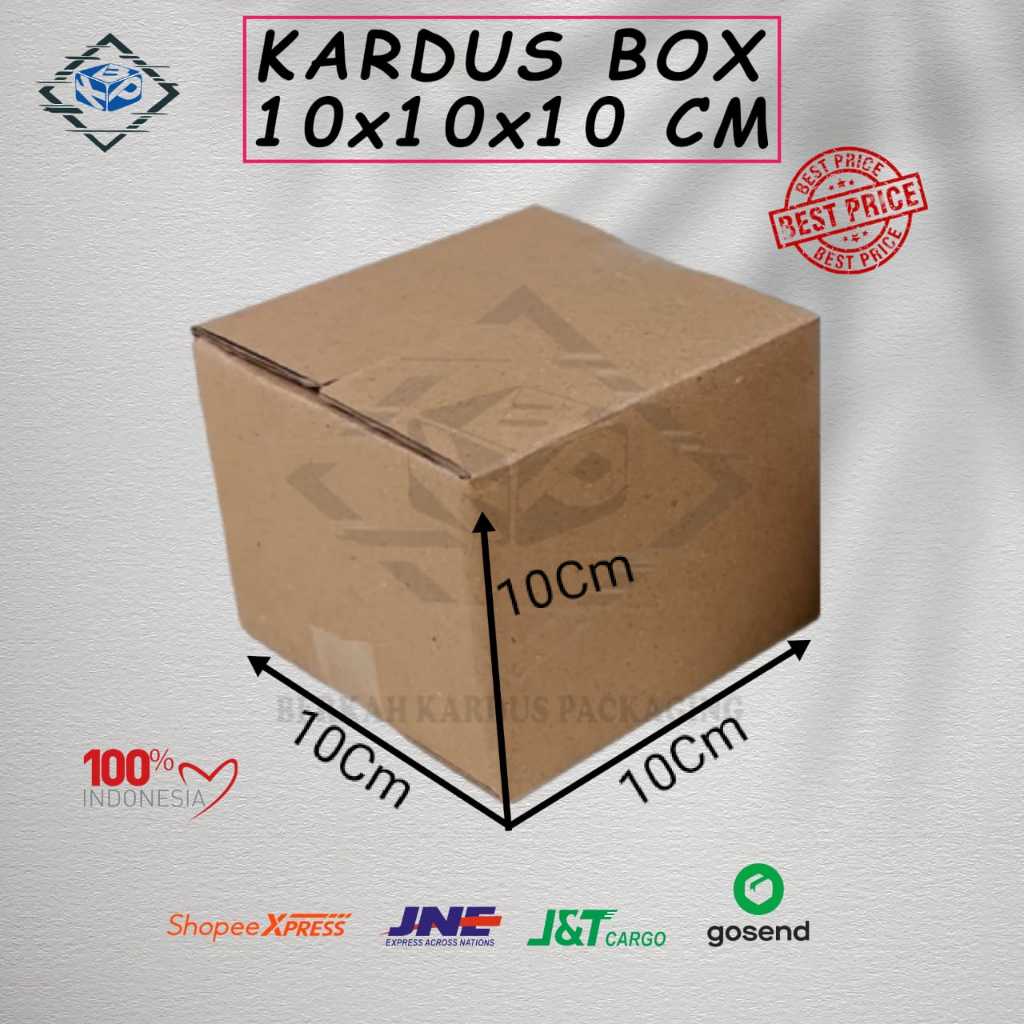 

Kardus box 10x10x10 cm single wall polos