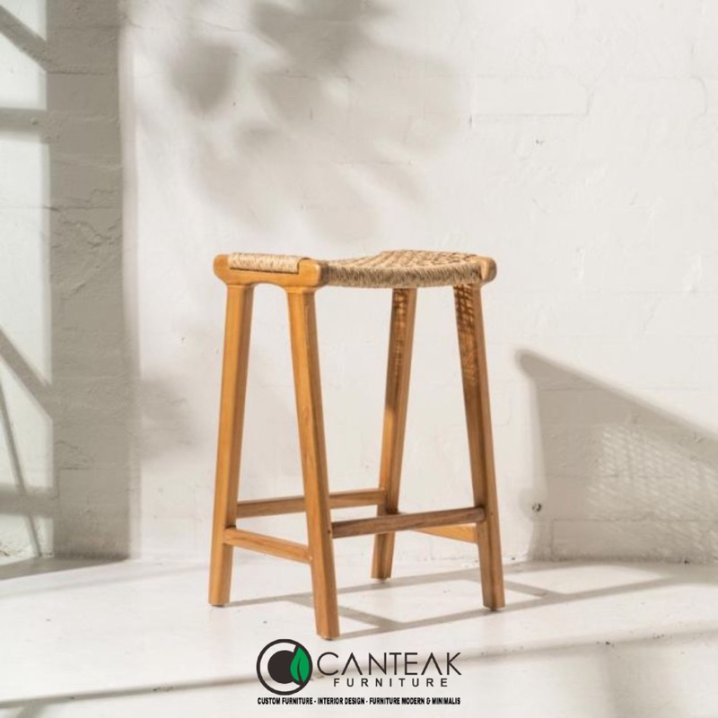 Bar stool-Bar stool jati-Bar stool rotan minimalis