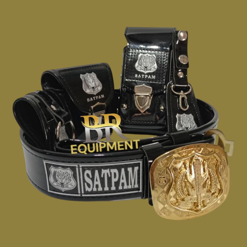 KOPEL SATPAM LENGKAP|KOPEL SATPAM LOGO EMBOS | BAHAN KULIT SINTETIS GRADE A | KOPEL SATPAM | KOPEL S