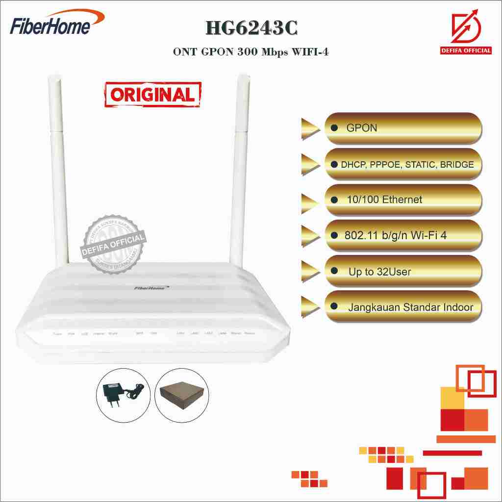 Router Wireless WIFI Fiberhome HG6243C GPON ONT ONU Normal Voucheran