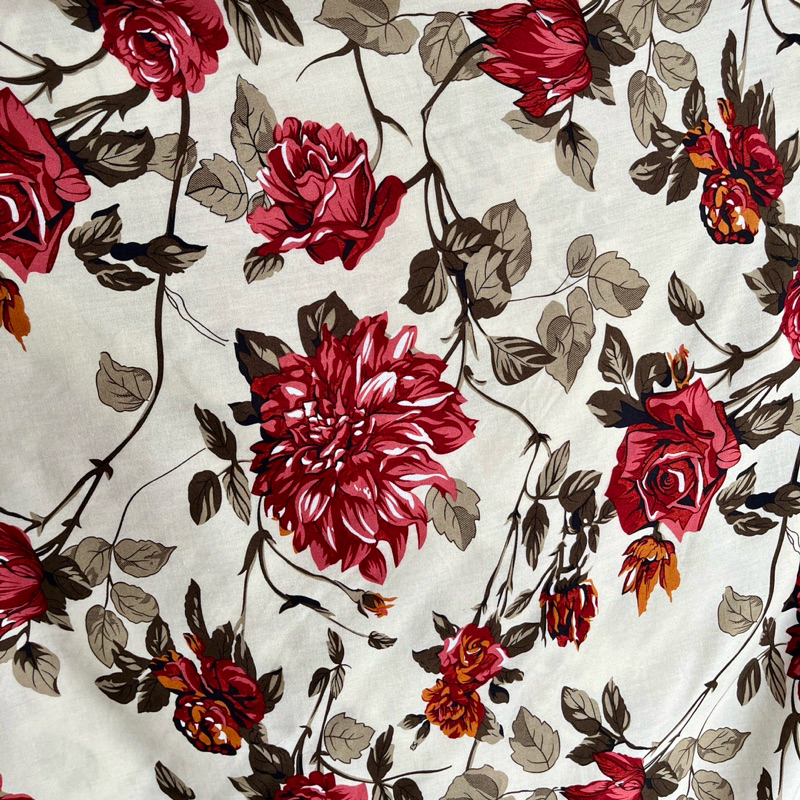 Kain Katun Rayon Viscose / Bahan Daster / kain Katun Motif Cantik