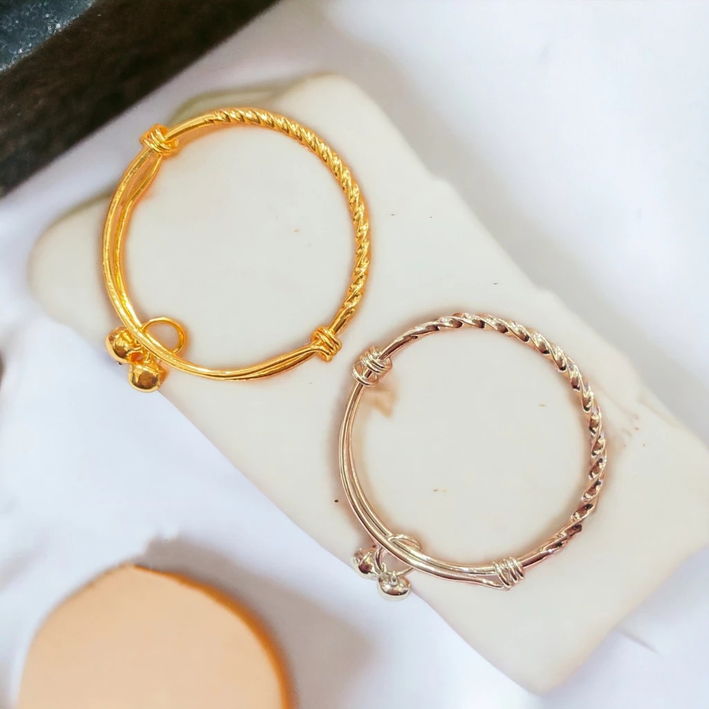 Gelang Bayi Perempuan Laki Laki Titanium Anti Karat Lapis Emas Terbaru Import AAG03