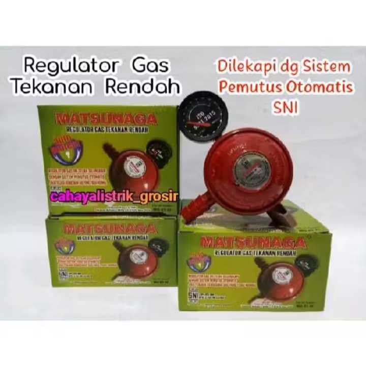 Regulator Kompor Gas LPG Omi Plus Meter Tekanan Rendah/Regulator Aman/Regulator Murah