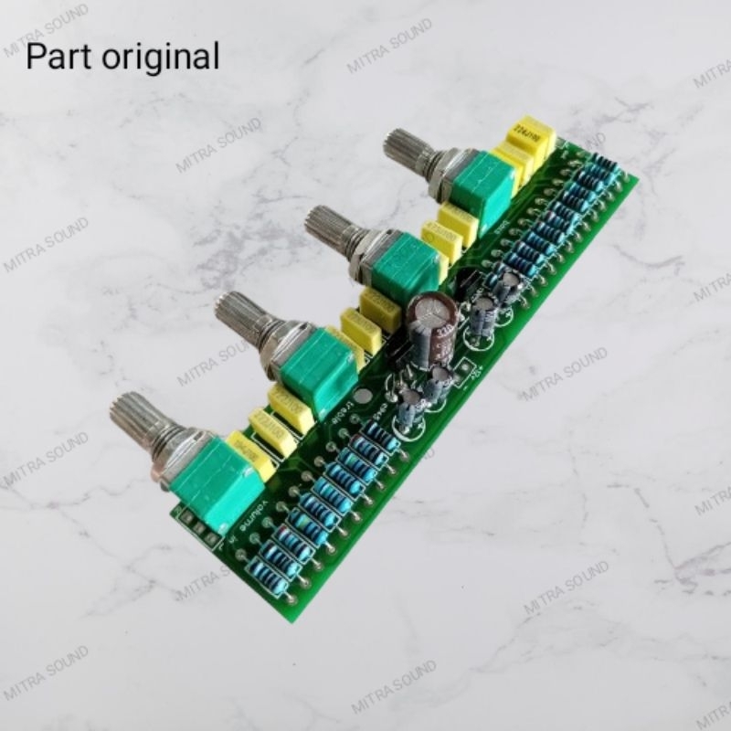 Tone control stereo plus meddle transistor Mitra Sound Modul Elektronik Original