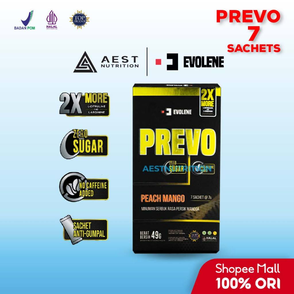 Evolene Prevo Pre Workout Kemasan 7 Sachet PWO
