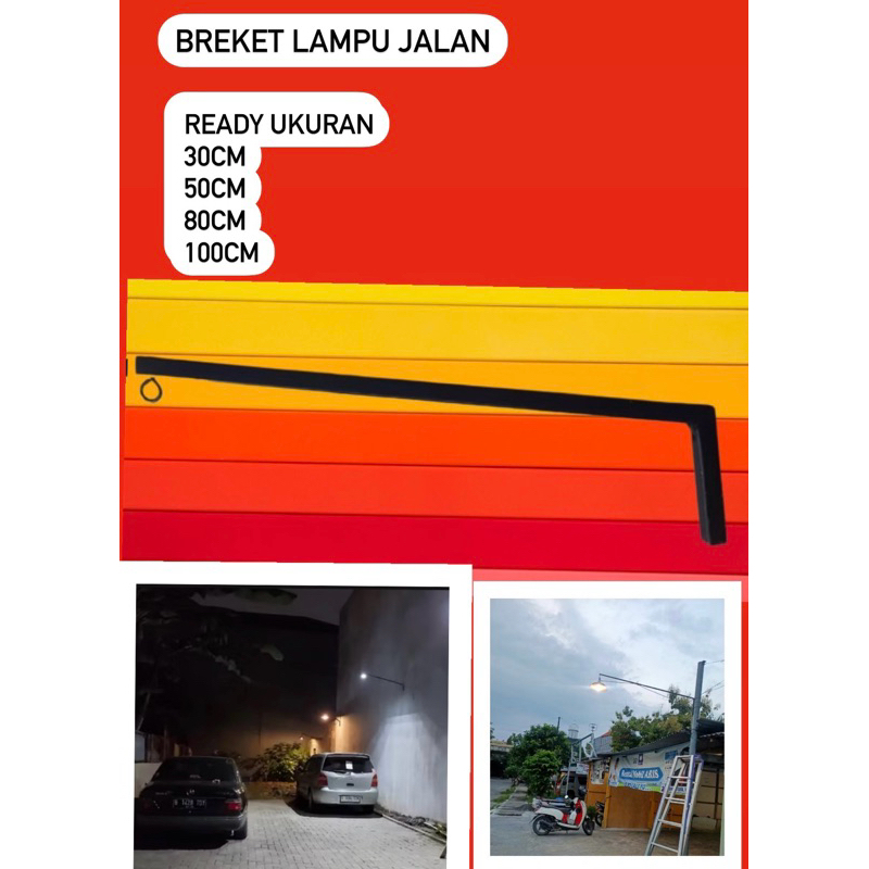 breket lampu /Tiang Tempel Lampu jalan
