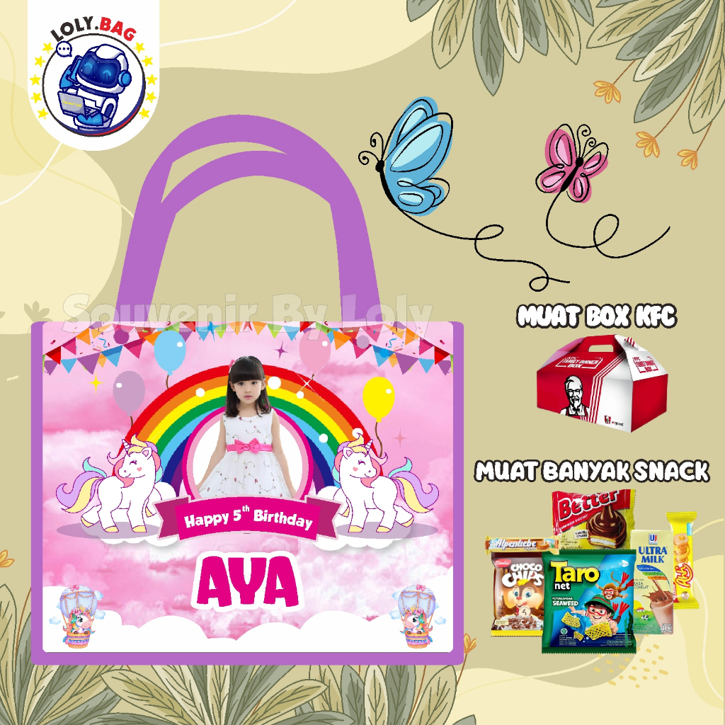 

Tas Ultah / Tas Ulang Tahun Murah/Goodie bag murah/souvenir ultah/Tas tema Kuda Poni