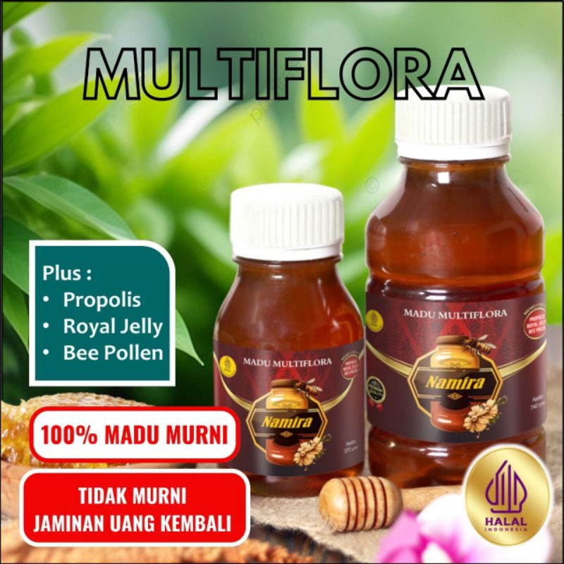 

Madu Premium Namira (Kandungan: Bee Pollen, Royal Jelly, dan Propolis)
