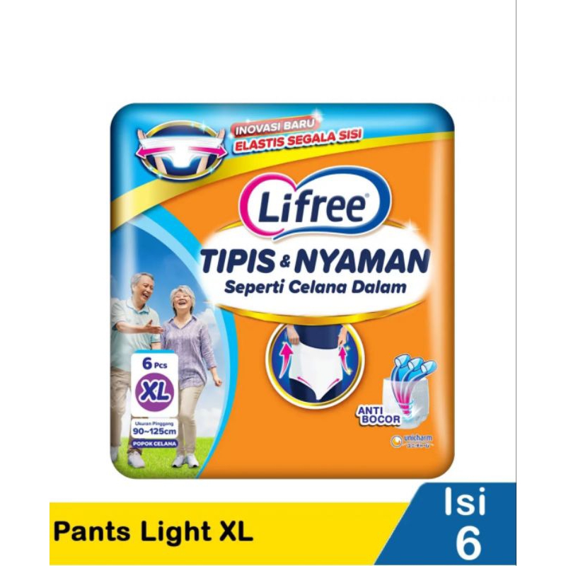 Lifefree Pants XL6 Popok Dewasa Seperti Celana Dalam