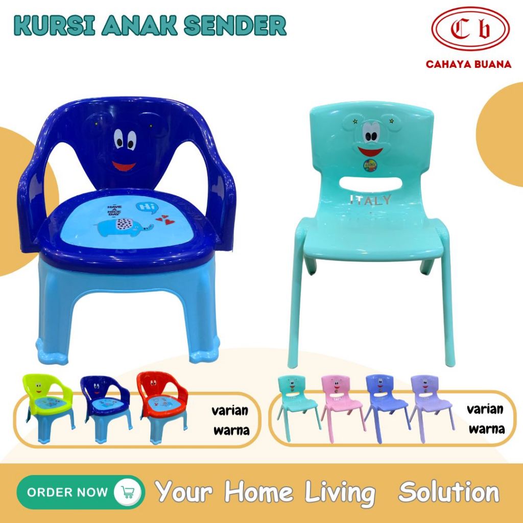Kursi Anak sandar plastik warna / Kursi Anak Belajar