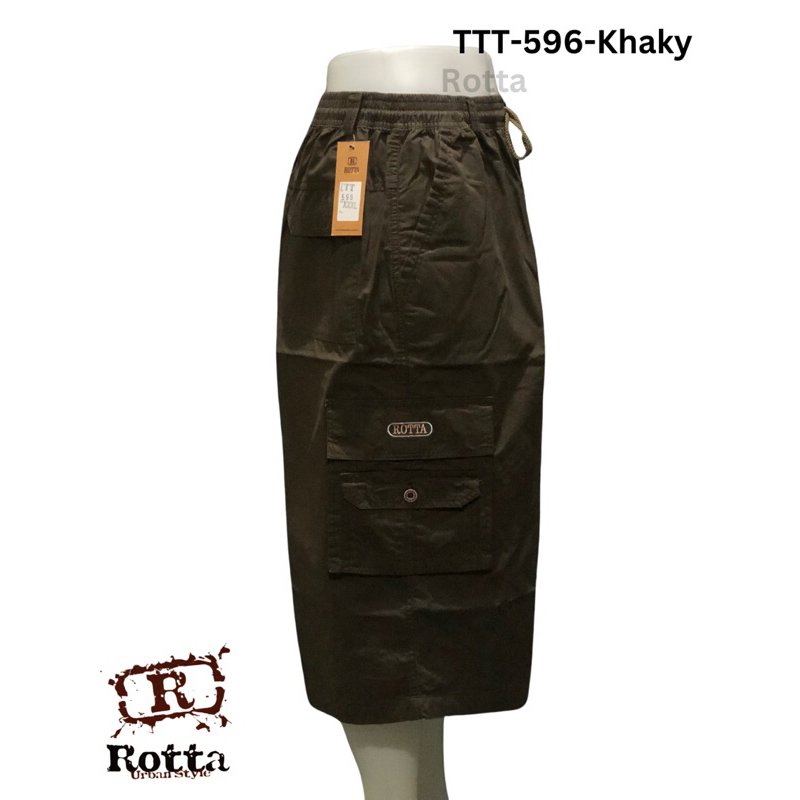 ROTTA Celana 7/8 Super BIGSIZE  Pria Cargo - TTT-596 - Khaky