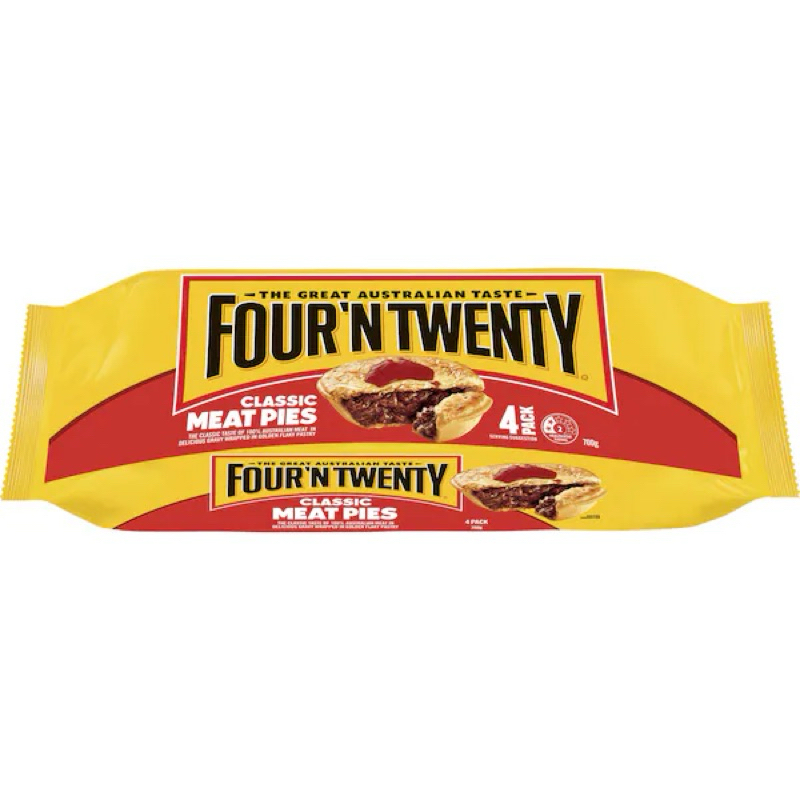

Frozen Four'n Twenty Pies Meat 4 Pack - Australia