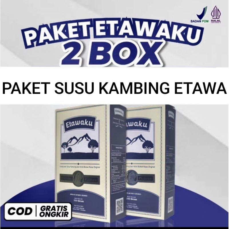 

PAKET 2 BOX ETAWAKU PLATINUM - Susu Kambing untuk Sendi & Tulang Original