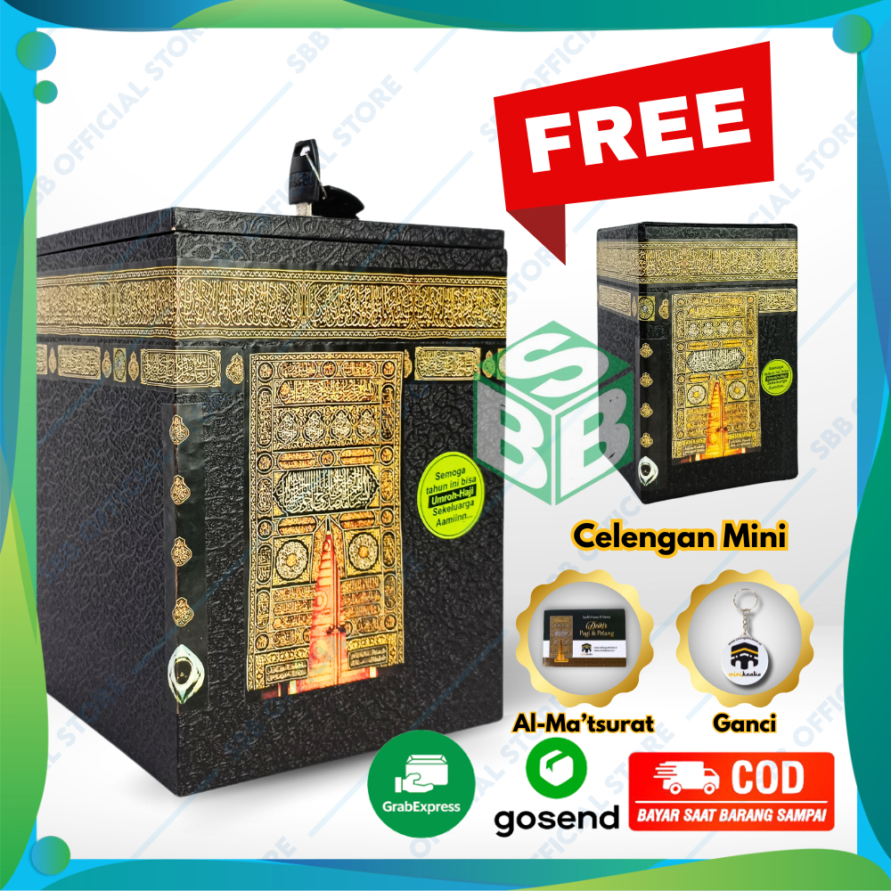 Gyouzi - Celengan Kabah Jumbo Kunci Free Kabah Mini Celengan Kabah Dengan Kunci Celengan Miniatur