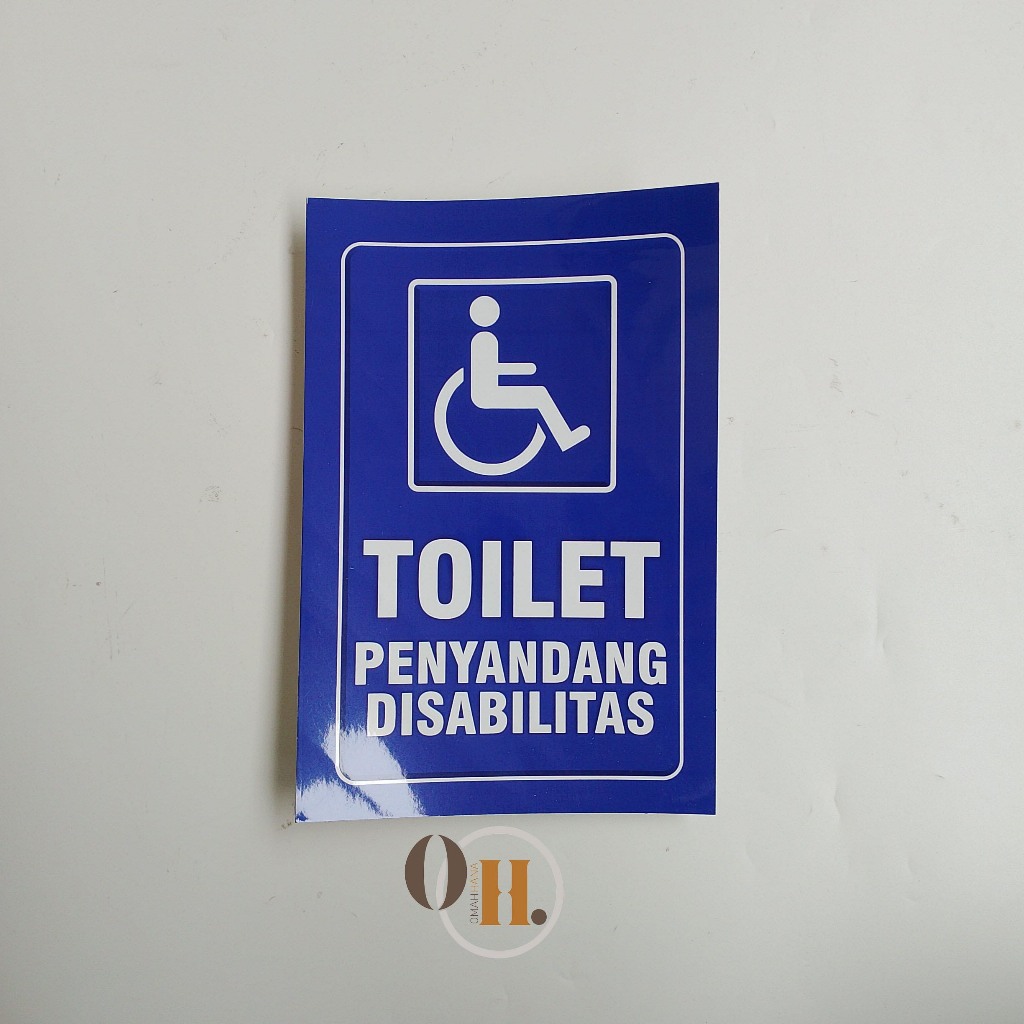 Stiker Toilet Penyandang Disabilitas - Toilet Khusus Disabilitas - Stiker Vinyl