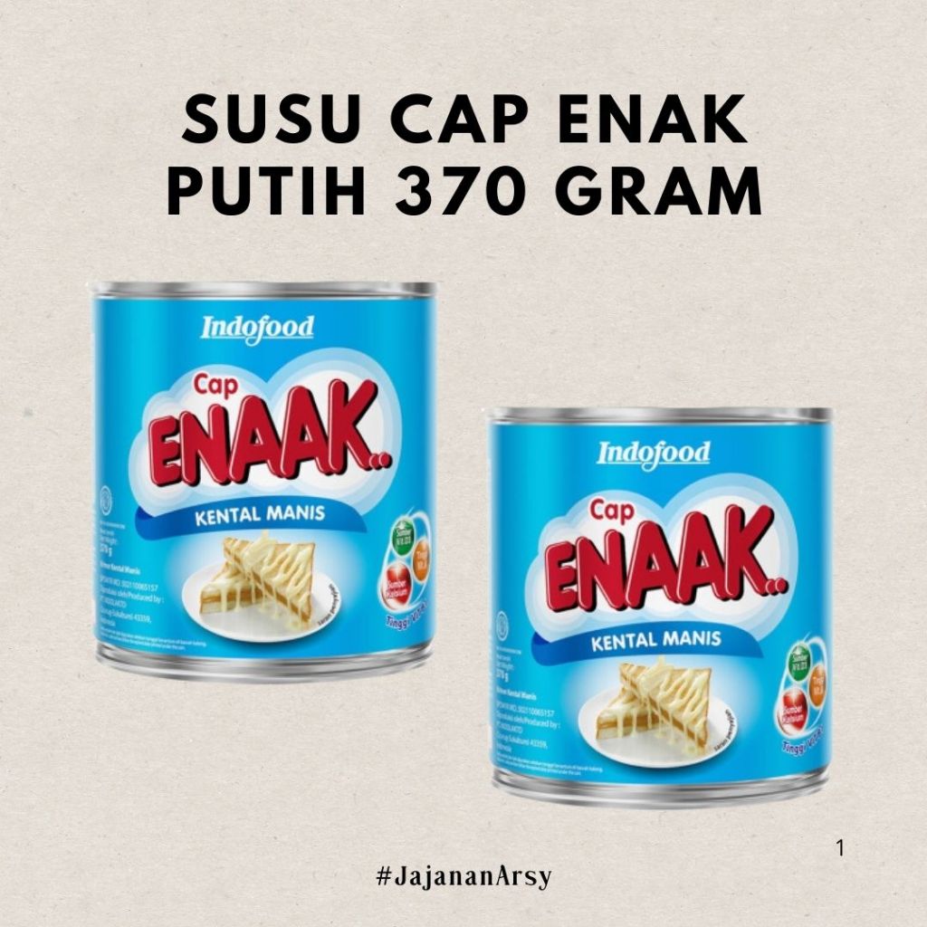 

Susu Cap Enaak Kaleng Putih Kemasan 370 Gram / Susu Kental Manis