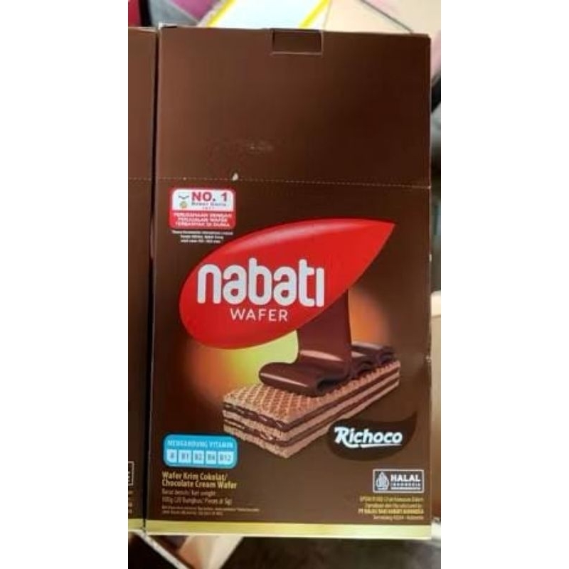 

Richoco nabati wafer rasa cokelat isi 20bungkus