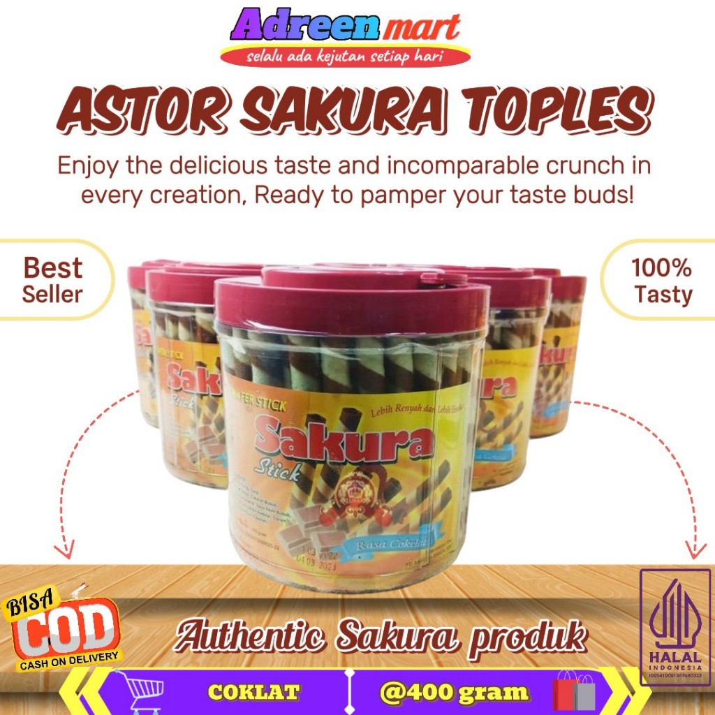 

ASTOR SAKURA WAFER STICK RASA COKLAT KECIL | SEDANG | JUMBO 700 Gram