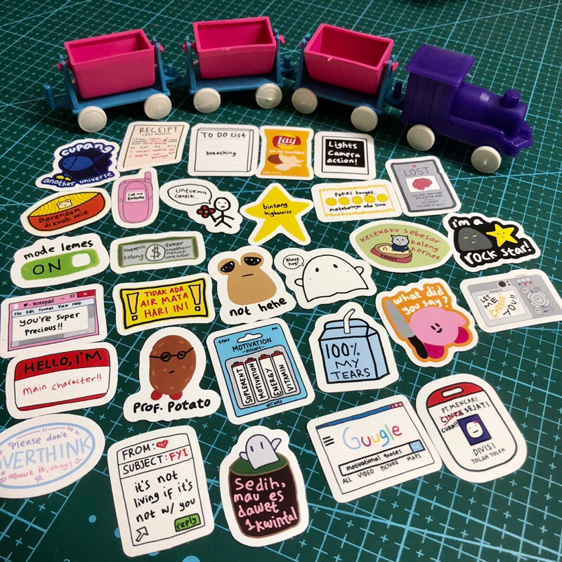 

OH ELENA KERETA TIGA GERBONG STICKER PACK 30 PCS ABSTRAKINGZ