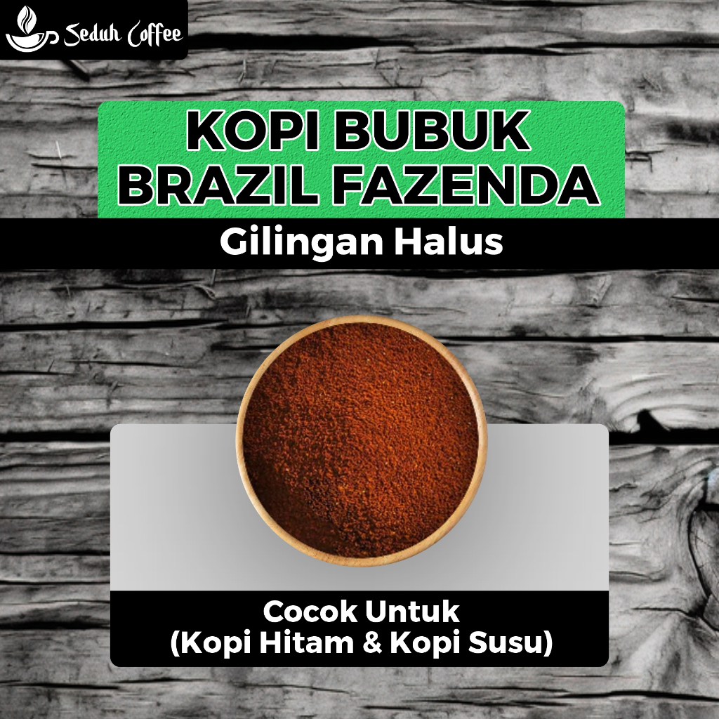 

SEDUH- Bubuk Kopi Bubuk Brazil Fazenda Gilingan Halus 1000gr