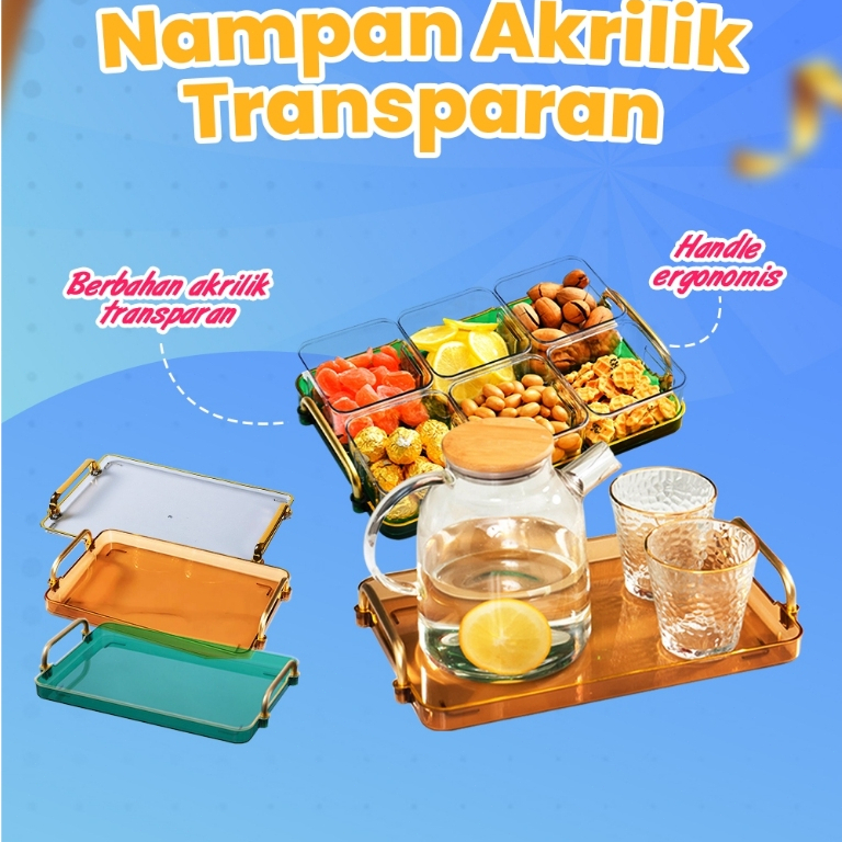 Nampan Estetik Nampan Plastik Nampan Akrilik Nampan Mewah Tempat Tatakan Piring Gelas Nampan Saji Ma