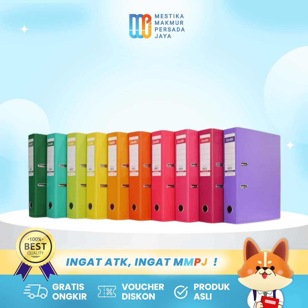 

Bantex Ordner Folio 7cm Lever Arch File - Tempat Dokumen Bahan PVC TKDN 1465V