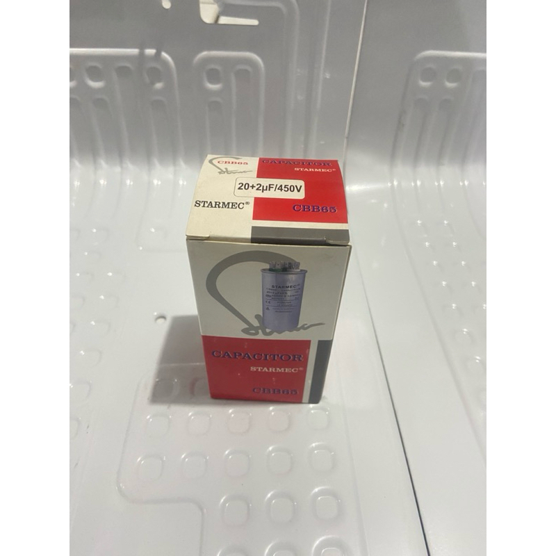 Kapasitor (Capacitor) AC 20+2 uf 450 Vac Merk Starmec