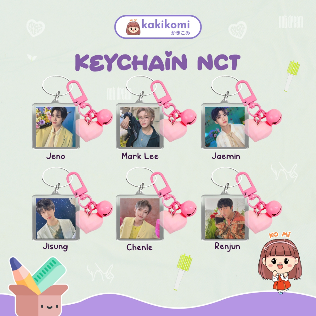 Kakikomi Keychain NCT Dream Gantungan Kunci NCT Dream Jeno Mark Jaemin