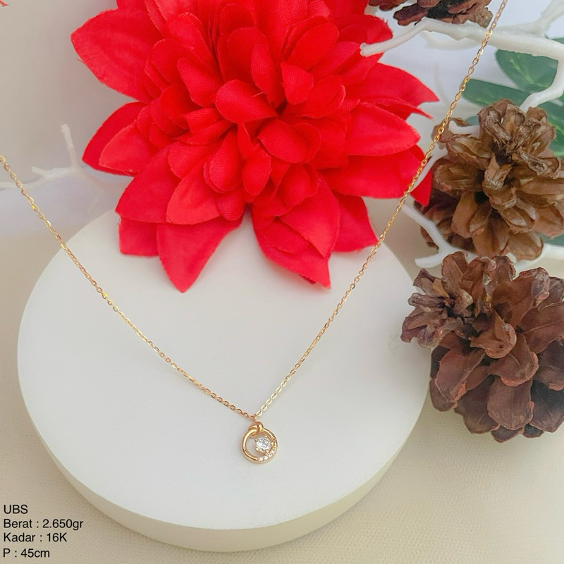 Perhiasan Kalung Emas New Fashion Simple Millie Molly UBS 16k/700