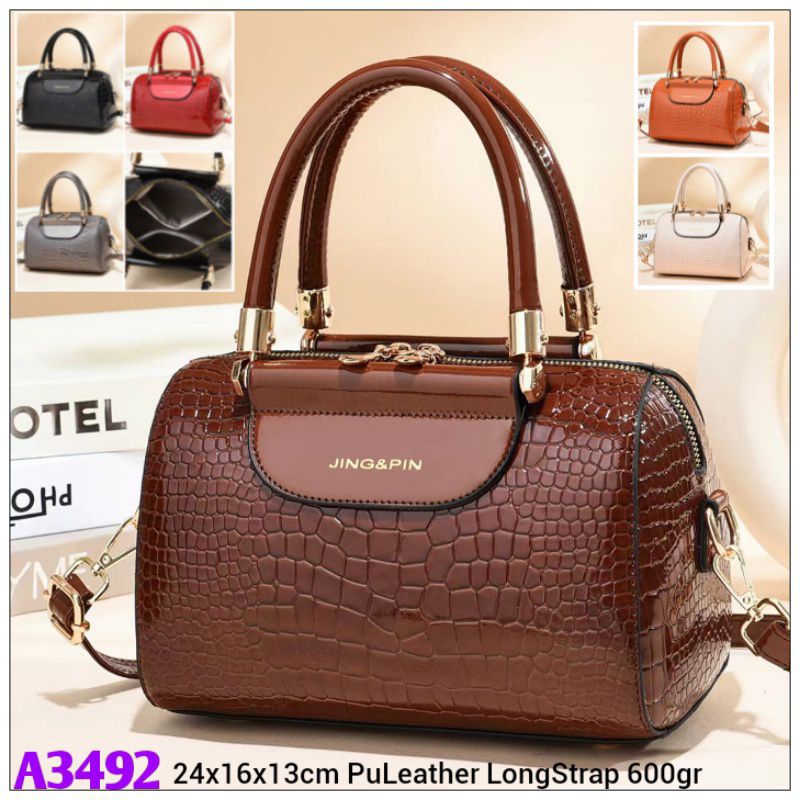 Gij. Speedy Bag Tas Selempang Wanita Bentuk Tabung A277e A3492 . K2161 1kg2 CROCO JING&PIN SPEEDY BA