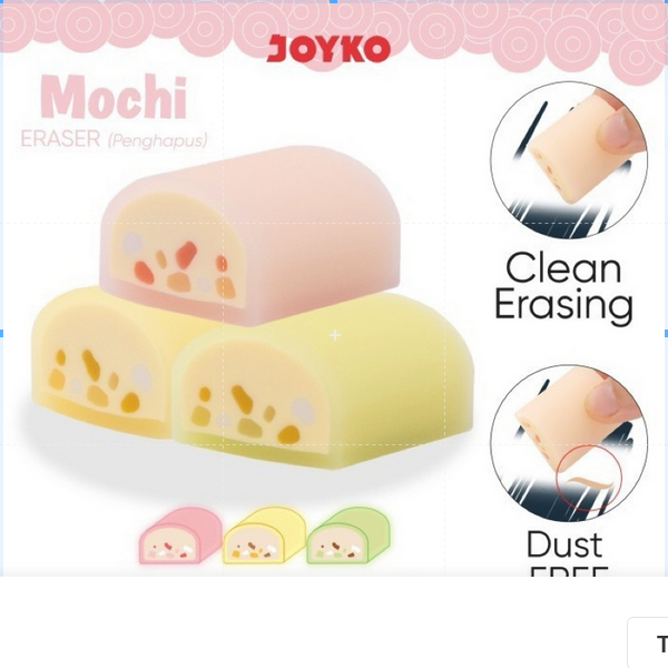 

( 1 PACK ) Penghapus Eraser Joyko ERT-140 Mochi PASTEL COLOR 1 PACK ISI 48 BIJI