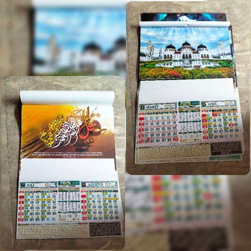 

Kalender Dinding Hijriah/Islam Gambar Masjid & Kaligrafi