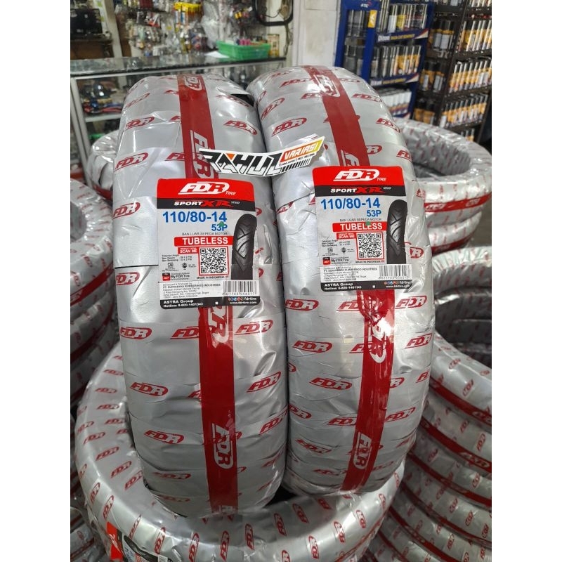 BAN FDR SPORT XR EVO UKURAN 110/80 RING 14 TUBLESS
