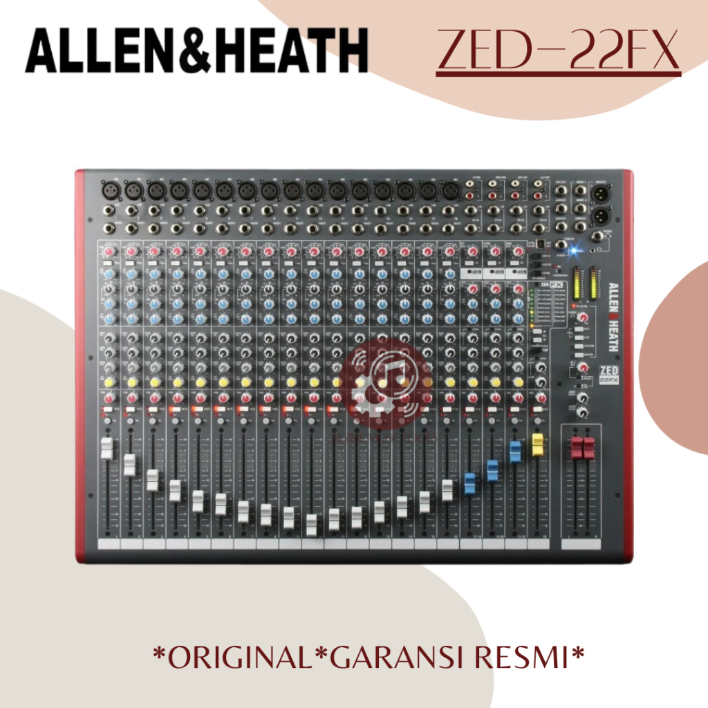 Allen & Heath ZED 22FX Mixer Audio 16-Channel Original ZED22FX