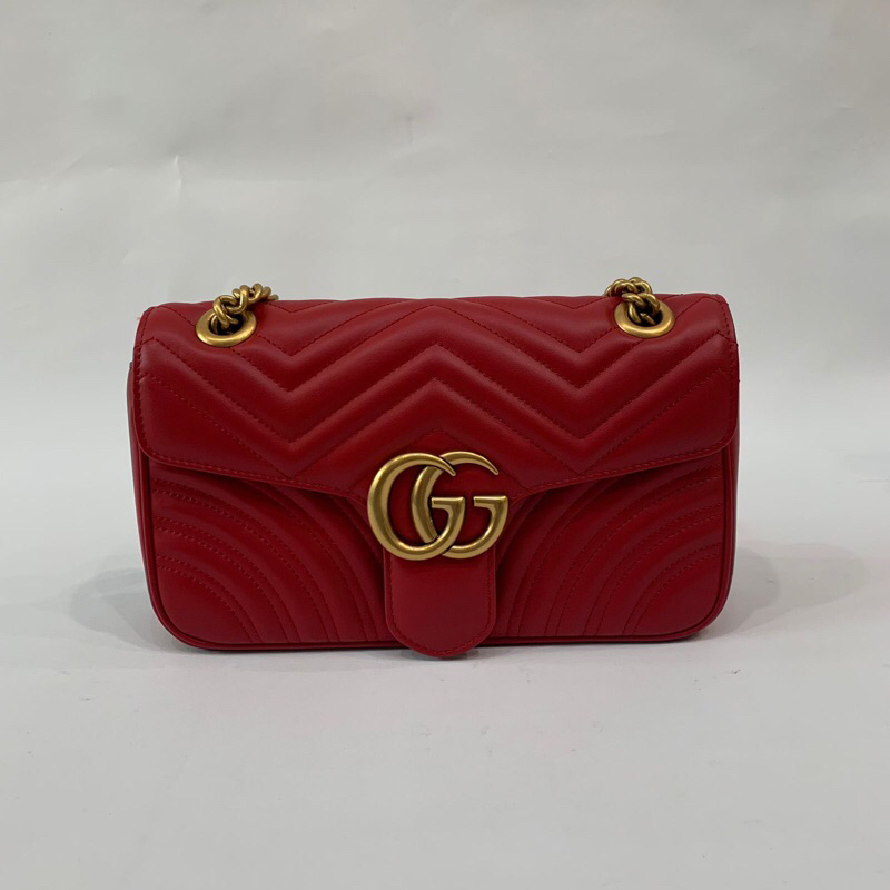 Tas merah calfskin ghw