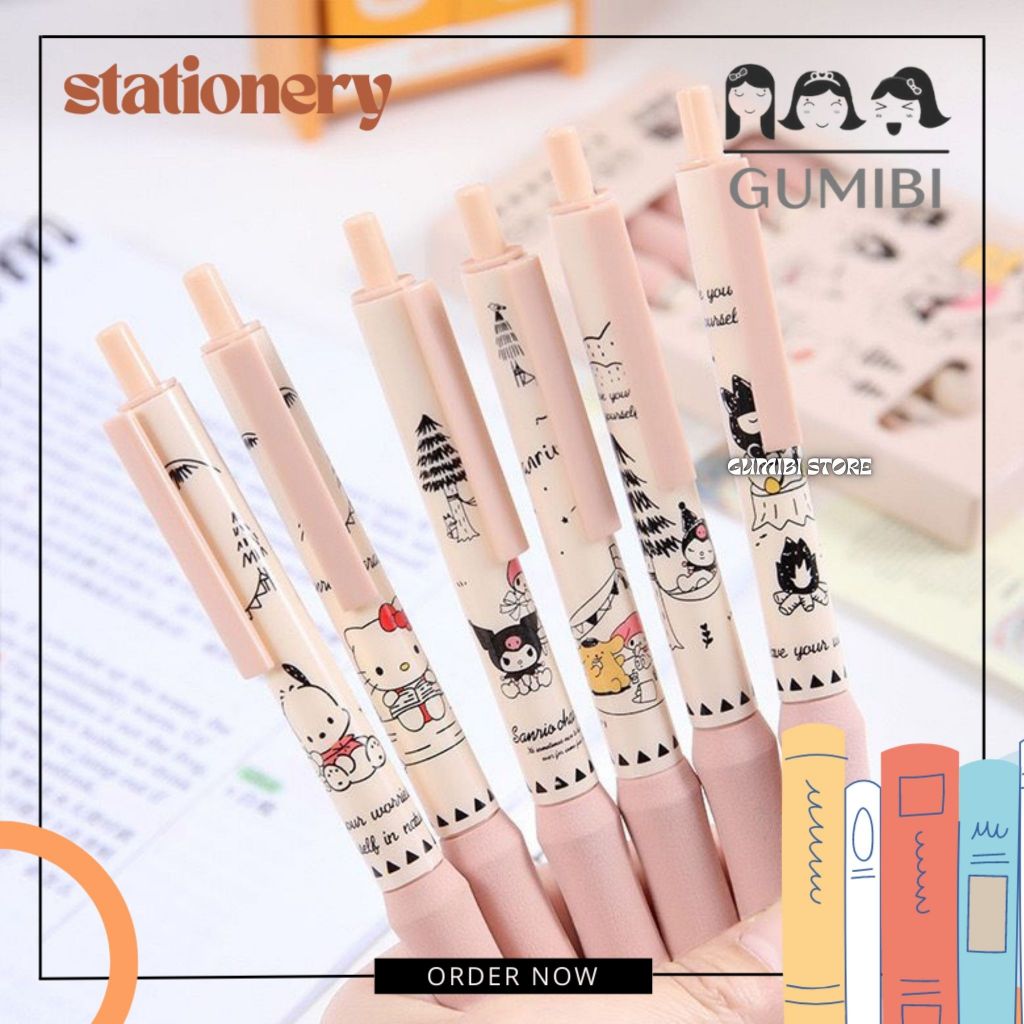 

PULPEN CETEK PLUFFY SANRIO 1 SET 6 PCS PULPEN MEKANIK PENA GEL CETEK EMPUK 1 BOX 6 PCS TERMURAH