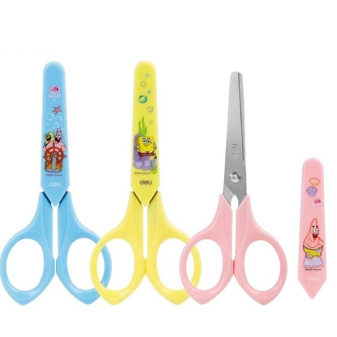 

DELI - EZ509 Scissors / Gunting mini Motif Spongebob 3 Warna