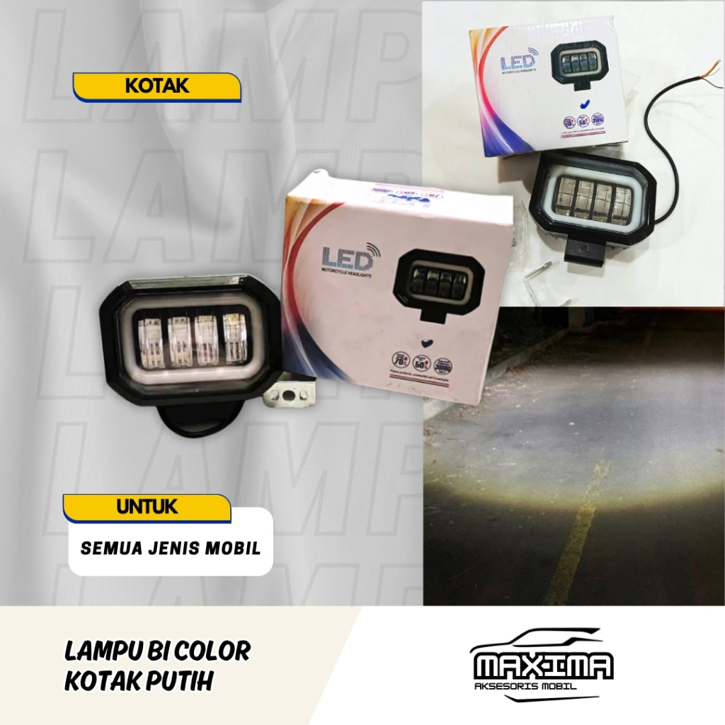 ORI LED Lamp BI Colour Kotak Lampu Tembak Sorot LED CWL 4 Mata KOTAK