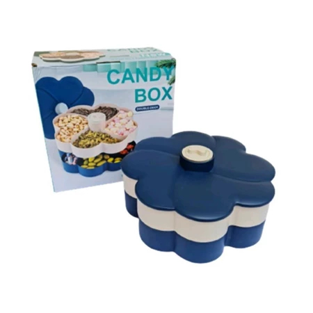 Candy Box Bunga susun 2 Double Deck Toples Makanan Permen